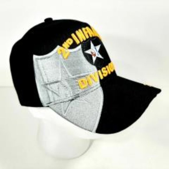 US Army 2nd Infantry Division Men's Ball Cap Hat Black Embroidered Acrylic - Picture 3 of 6